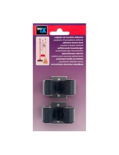 Colgador escobas adhesivo cromo mate 2055-7-000 (blister 2 unid.) inofix 2