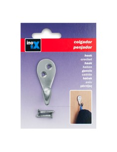 Colgador clasico de laton niquel satinado (blister) 2