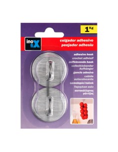 Colgador adhesivo de acero inoxidable 2176-1-000 (blister 2 unid.) inofix 2