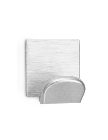 Colgador adhesivo cromo con base ade acero inoxidable (blister 2 uds)