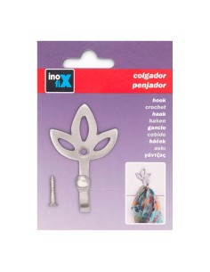Colgador de laton modelo tulipan niquel satinado (blister) 2