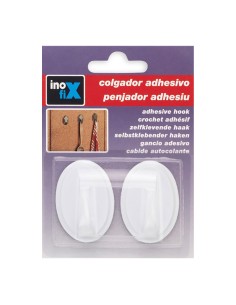 Colgador adhesivo redondo blanco 2063-3-000 (blister 2 unid.) inofix 2