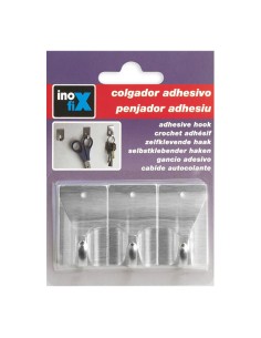 Colgador adhesivo acero 2018-1-001 (blister 3 unid.) inofix 2