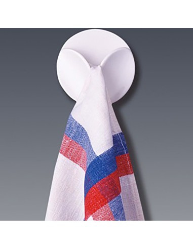 Colgador adhesivo paños de cocina, blanco,...