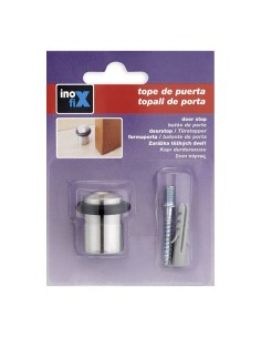 Tope de puerta con torica acero inoxidable (blister) 2