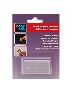 Repuesto cuchillas rascavidrios (blister 5 unid.) inofix 2