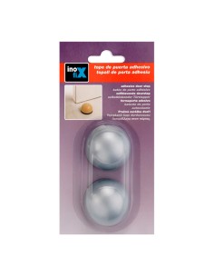 Tope adhesivo flexible gris metalizado (blister 2 unid.) inofix 2