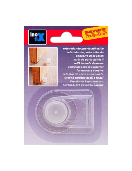 Tope y retenedor pinza adhesivos transparente (blister) inofix