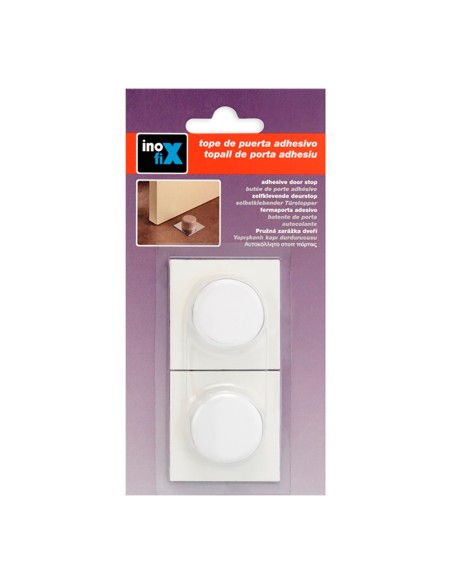 Tope adhesivo blanco (blister 2 unid.) inofix