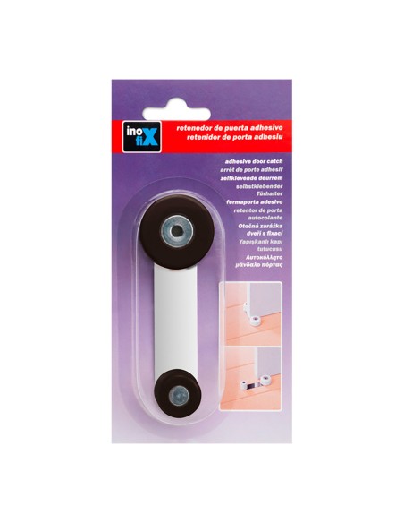 Tope retenedor giratorio metalico marron (blister) inofix