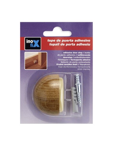 Tope adhesivo con tornillo roble (blister) inofix