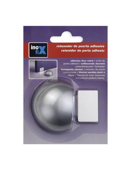 Retenedor adhesivo magnetico cromo mate (blister) inofix