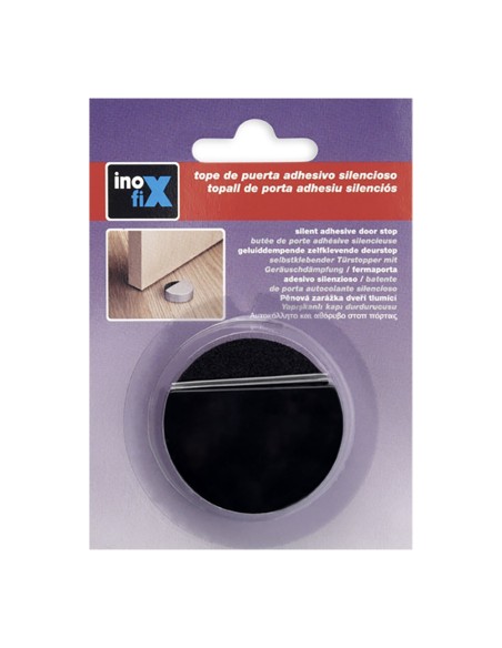 Tope adhesivo silencioso negro (blister) inofix