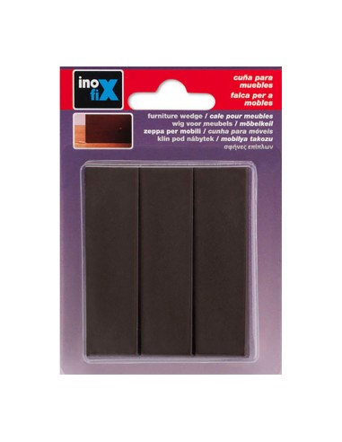 Cuña de plastico marron (blister 3 unid.) inofix