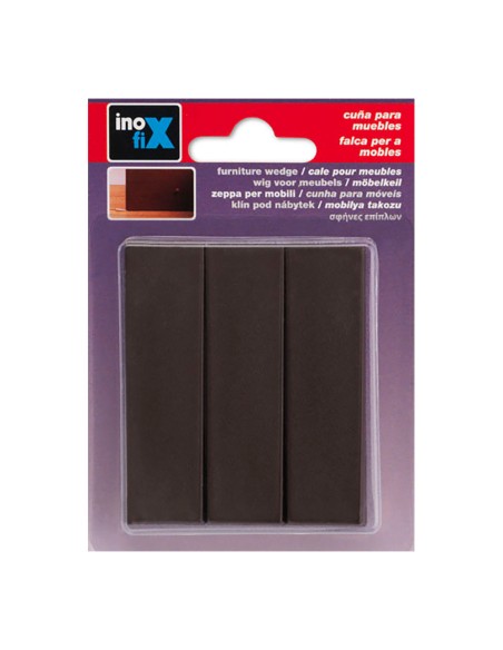 Cuña de plastico marron (blister 3 unid.) inofix