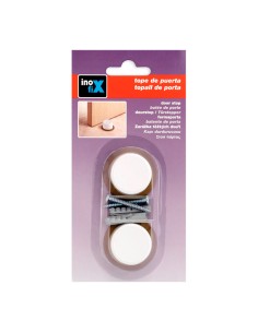 Tope de puerta con tornillo blanco (blister 2 unid.) inofix 2