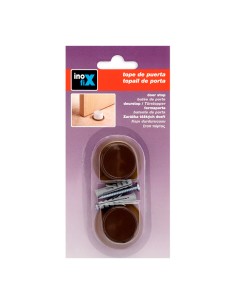 Tope de puerta con tornillo marron (blister 2 unid.) inofix 2