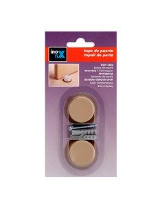 Tope de puerta con tornillo beige (blister 2 unid.) inofix 2