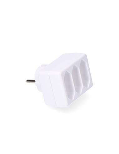 Clavija triple 2p 16a 250v color blanco max. 3680w solera 5113