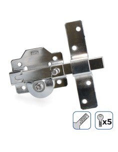 Cerrojo de superfície níquel con cilindro redondo seguridad y pestillo apertura