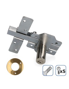 Cerrojo de superfície níquel con cilindro redondo seguridad y pestillo apertura 2