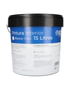 Pintura plastica blanca mate interior 15 l