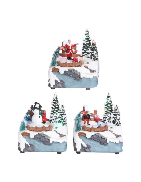Escena navideña modelos surtidos 11x9x13,5cm