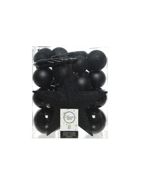 Caja con 33 accesorios para arbol negro