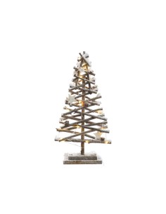 Arbol de troncos micro led efecto nevado 25x12x50cm