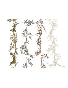 Guirnalda a pilas fija 30 microleds decorativa hojas luz blanco calido 2m colores / modelos surtidos