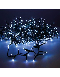 Guirnalda led compact parpadeante azul 16m 500 leds cable verde