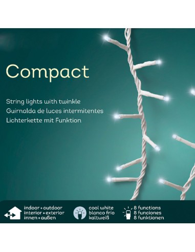 Guirnalda led compact parpadeante exterior...