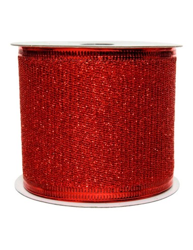 Lazo con purpurina rojo 270x6,3cm
