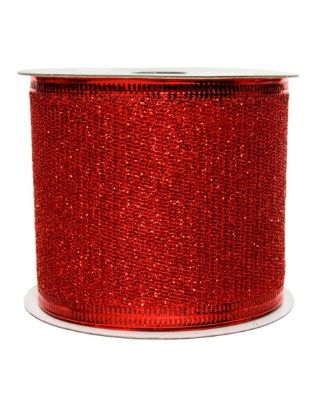Lazo con purpurina rojo 270x6,3cm