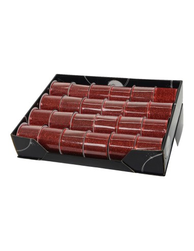 Lazo con purpurina rojo 270x6,3cm