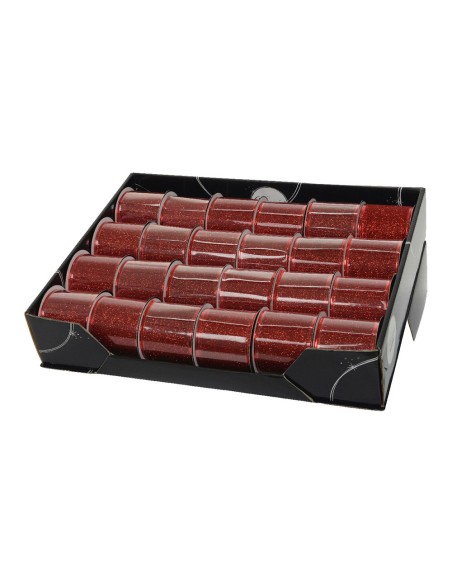 Lazo con purpurina rojo 270x6,3cm