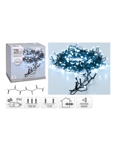 Guirnalda multifuncion 320 leds blanco frio 220v ip44 27m 2