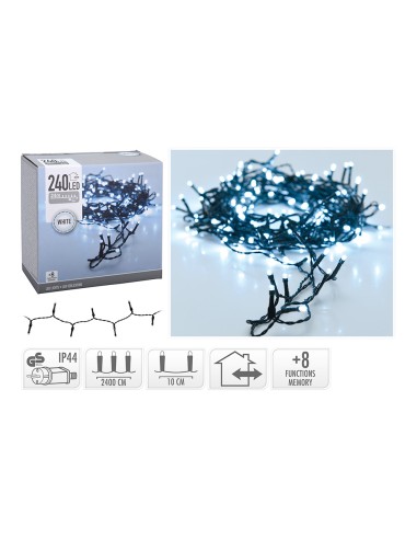 Guirnalda multifuncion 240 leds blanco frio...