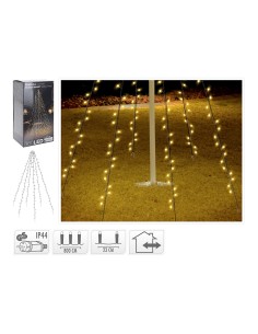 Cortina exterior 360 leds blanco calido especial para arboles 8m (alto)