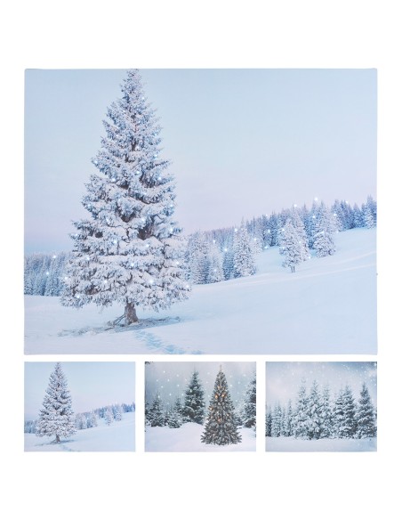 Cuadro decorativo con led 50x1,5x40cm modelo arboles colores / modelos surtidos