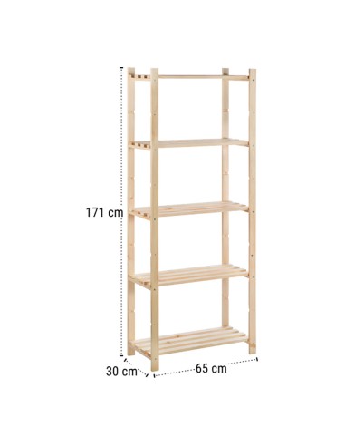 Estanteria pino serie natura sin barniz 100%...