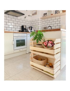 Caja apilable evolution pino sin barniz 100% pefc cert 60 x 28,5 x 35,3 cm 2