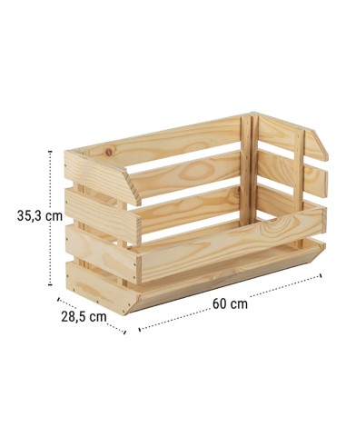 Caja apilable evolution pino sin barniz 100%...
