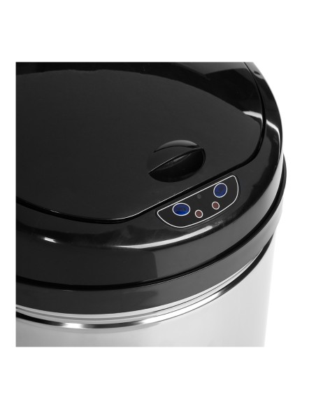 Papelera con sensor de apertura automática modelo alpha color plata/negro 42 l