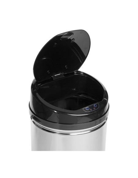 Papelera con sensor de apertura automática modelo alpha color plata/negro 42 l