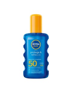 Loción solar invisible nivea sun f50 spray protege y refresca 200ml