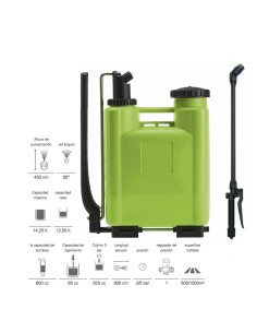 Pulverizador / vaporizador mochila 15 l 2