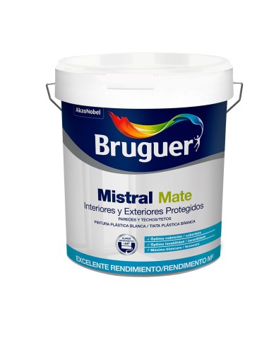 Pintura plastica blanca mate mistral 4 l para interior y exterior 5586674