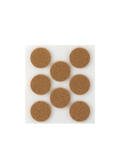 Pack 8 fieltros marron sinteticos adhesivos ø27mm plasfix inofix