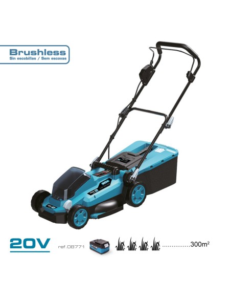 Cortacésped 20v (sin batería ni cargador) 97x93cm koma tools